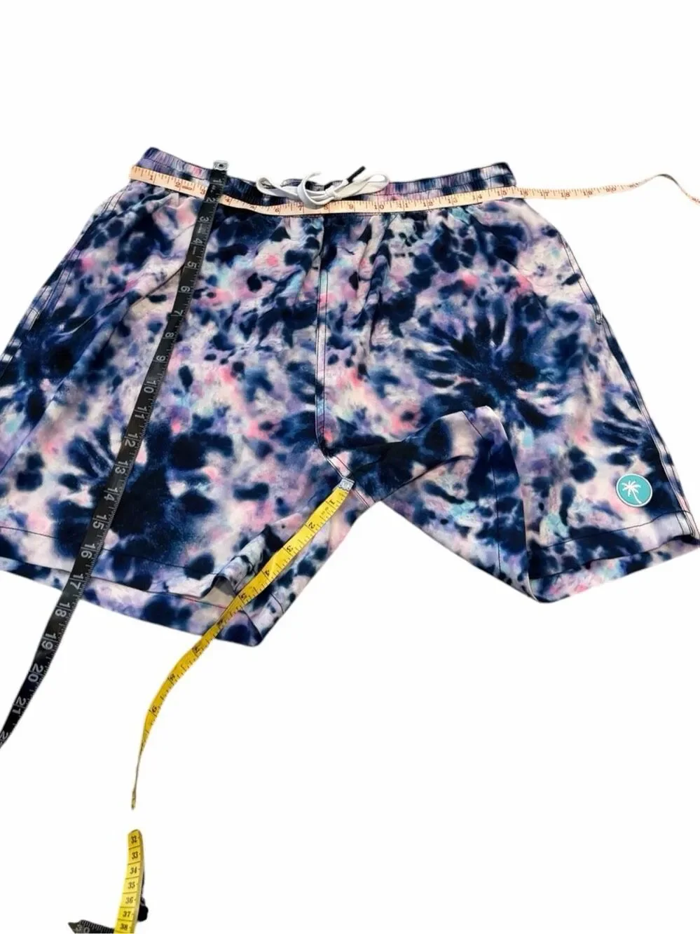 ZYIA ACTIVE Men’s Tie-Dye Swim Trunks Blue Purple Pink XL